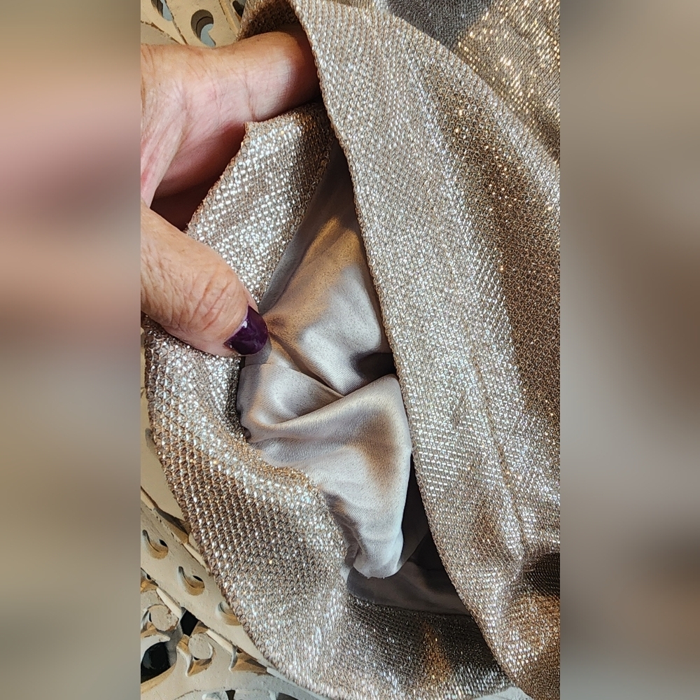 AUDETTE ASTRA FRONT BOW ROMPER CHAMPAGNE COLOR SIZE LARGE - Picture 8 of 13